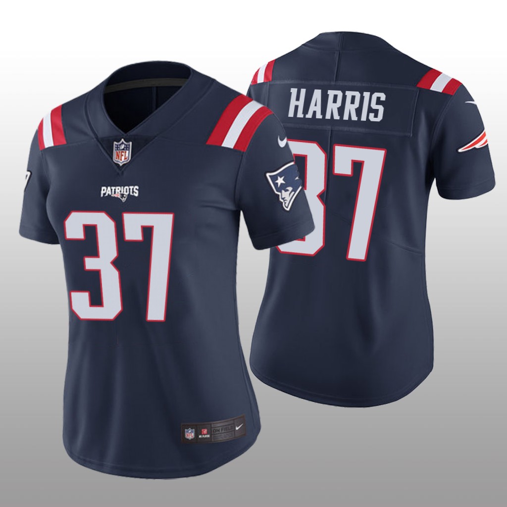 Women's New England Patriots #37 Damien Harris Navy Color Rush Limited Jersey