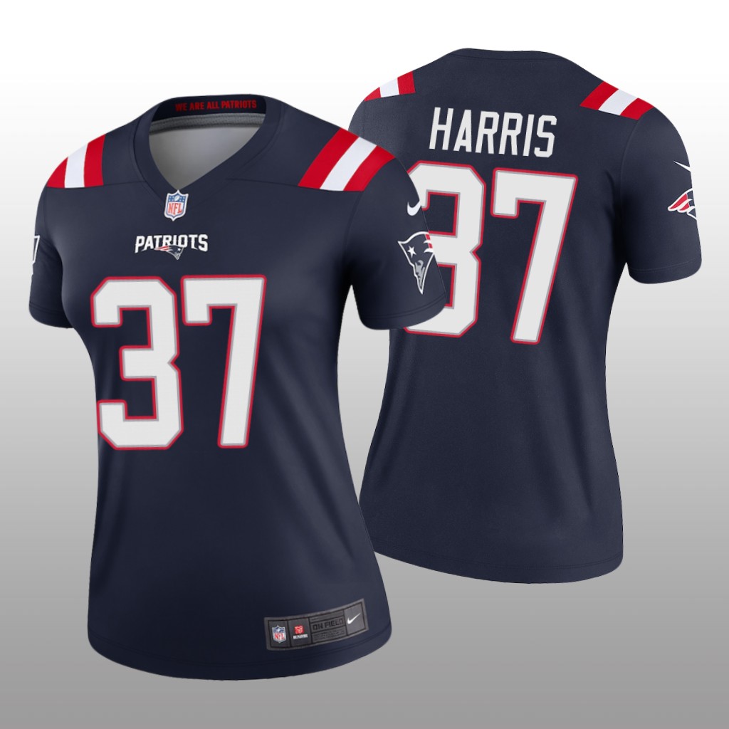Women's New England Patriots #37 Damien Harris White Legend Jersey