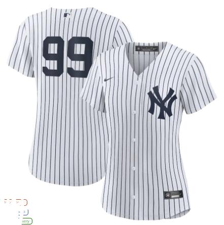 Women's New York Yankees #99 Aaron Judge Without Name Nike White Home Replica Player Jersey