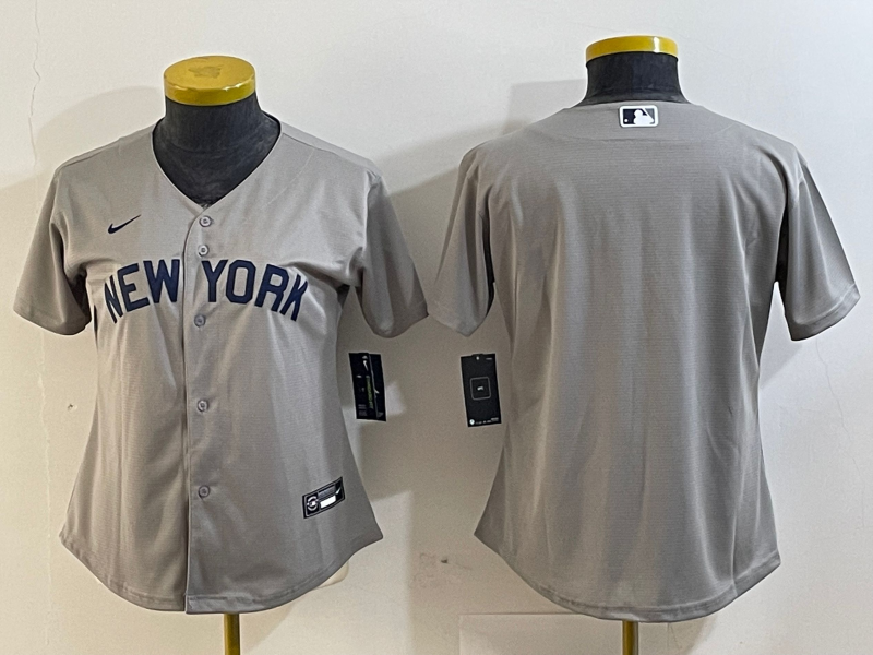Women's New York Yankees Blank Gray Field of Dreams Cool Base Jersey