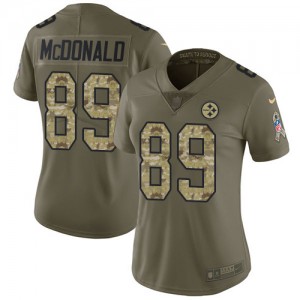Women's Nike Pittsburgh Steelers #89 Vance McDonald Limited Olive Camo 2017 Salute to Service NFL Jersey