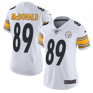 Women's Nike Pittsburgh Steelers #89 Vance McDonald White Vapor Untouchable Limited Player NFL Jersey