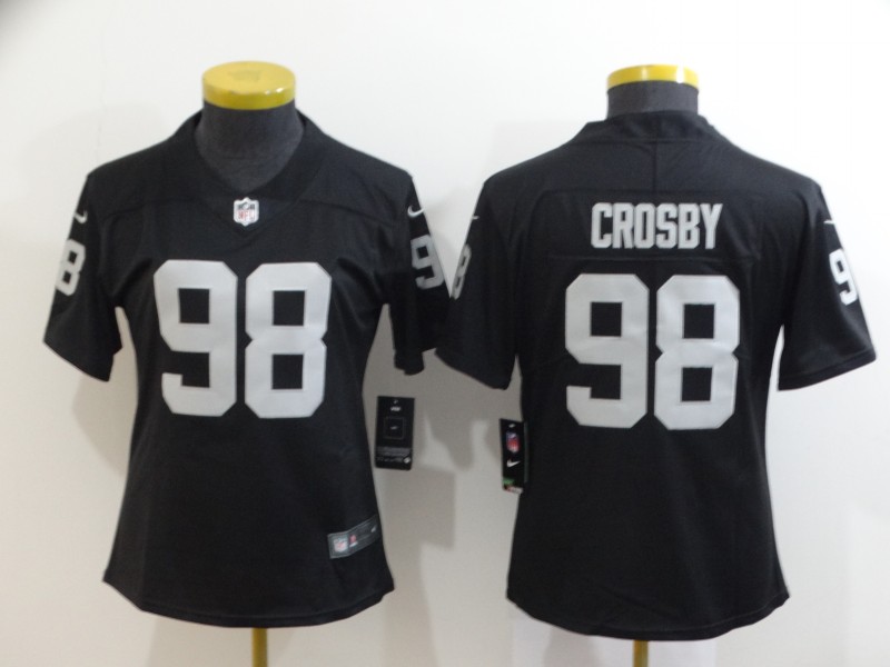 Women's Oakland Raiders #98 Maxx Crosby Black 2017 Vapor Untouchable Stitched NFL Nike Limited Jersey