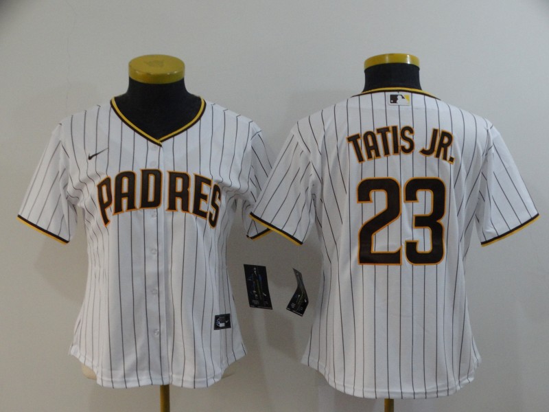 Women's San Diego Padres #23 Fernando Tatis Jr. White Stitched MLB Cool Base Nike Jersey