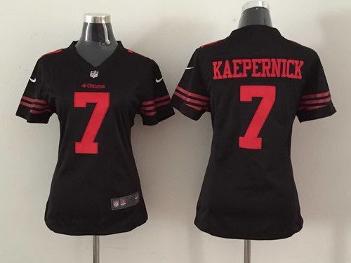 Women's San Francisco 49ers #7 Colin Kaepernick 2015 Nike Black Game Jersey