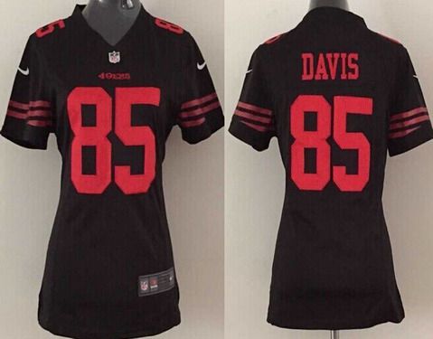 Women's San Francisco 49ers #85 Vernon Davis 2015 Nike Black Game Jersey