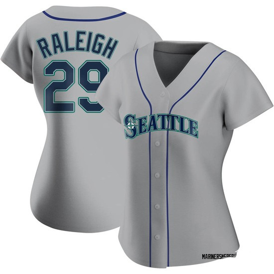Women's Seattle Mariners #29 Cal Raleigh grey Authentic Alternate Jerseys