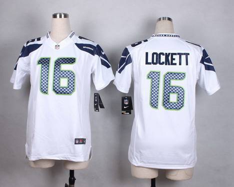 Women's Seattle Seahawks #16 Tyler Lockett Nike White Game Jersey