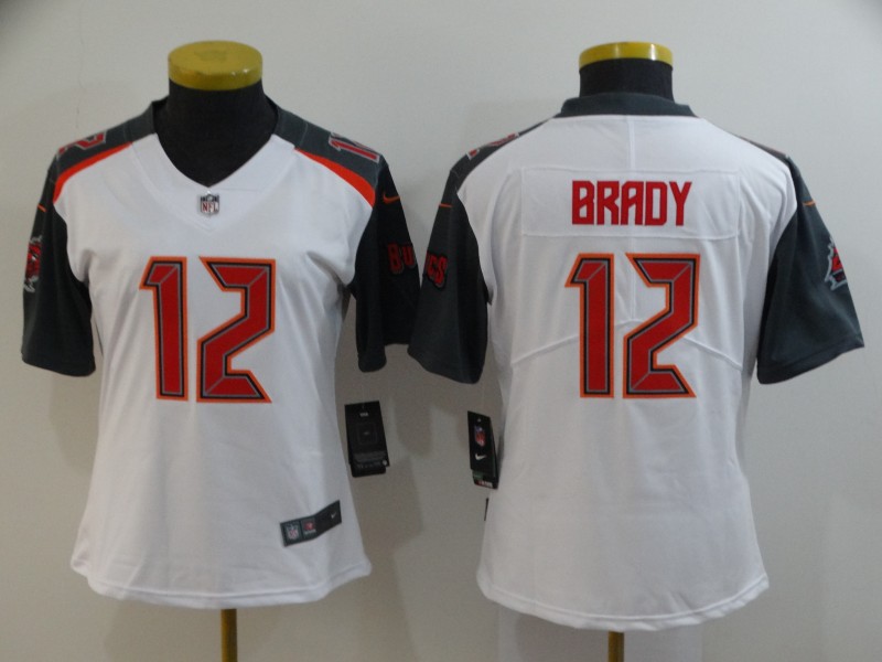 Women's Tampa Bay Buccaneers #12 Tom Brady White 2020 Vapor Untouchable Stitched NFL Nike Limited Jersey