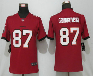 Women's Tampa Bay Buccaneers #87 Rob Gronkowski Red 2020 NEW Vapor Untouchable Stitched NFL Nike Limited Jersey