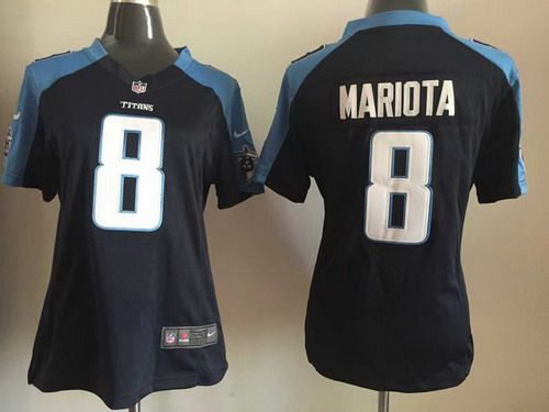 Women's Tennessee Titans #8 Marcus Mariota Nike Navy Blue Game Jersey