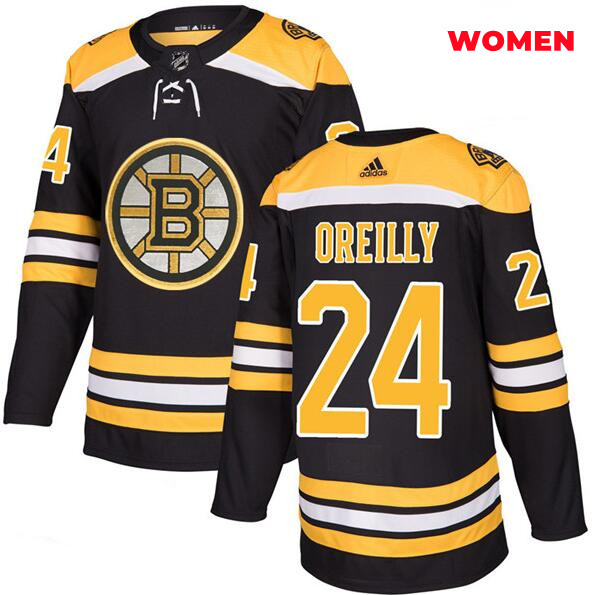 Women Boston Bruins #24 Terry O'Reilly Adidas Home Black Jersey