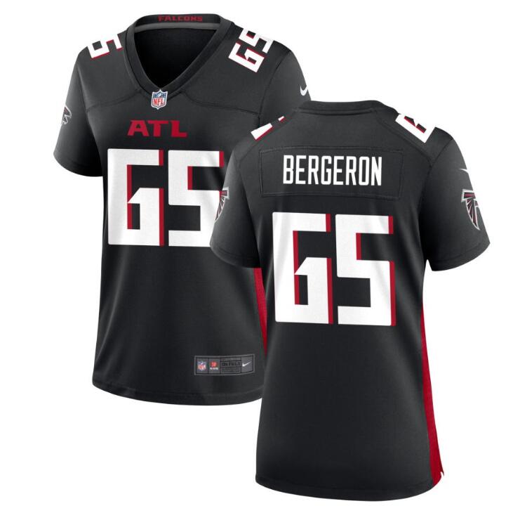 Women Nike Atlanta Falcons #65 Matthew Bergeron Black Game Jersey