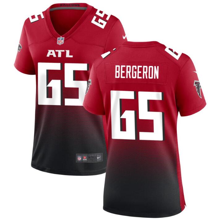 Women Nike Atlanta Falcons #65 Matthew Bergeron Red Game Jersey