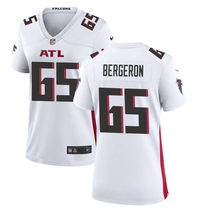 Women Nike Atlanta Falcons #65 Matthew Bergeron White Game Jersey