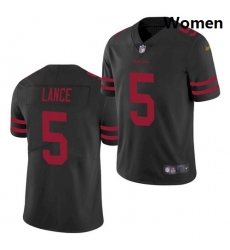 Women San Francisco 49ers #5 Trey Lance Jersey Black 2021 Limited Football