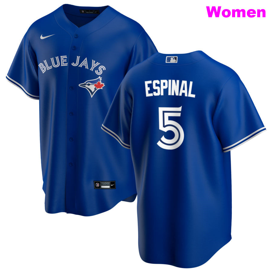 Women Toronto Blue Jays #5 Santiago Espinal Nike Royal Cool Base Jersey