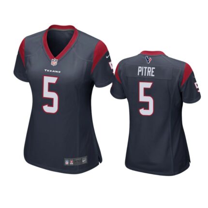 Women's Houston Texans #5 Jalen Pitre Navy Game Jersey