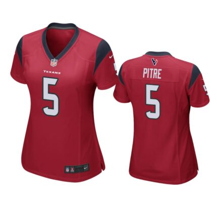 Women's Houston Texans #5 Jalen Pitre Red Game Jersey