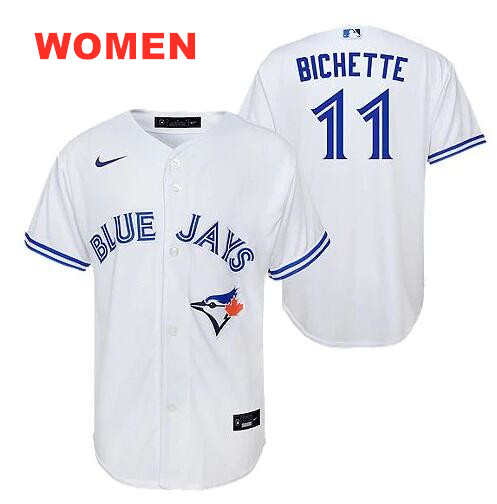 Womens Toronto Blue Jays #11 Bo Bichette Nike White Home Replica Player Jerseys