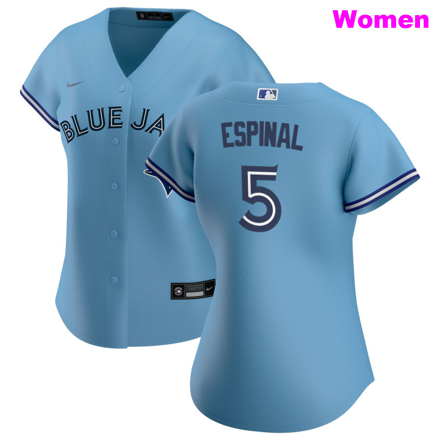 Womens Toronto Blue Jays #5 Santiago Espinal Nike Powder Blue Alternate Cool Base Jersey