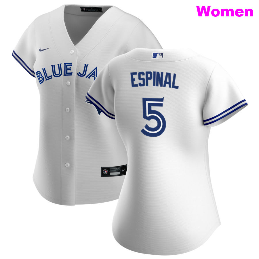 Womens Toronto Blue Jays #5 Santiago Espinal Nike White Home Cool Base Jersey