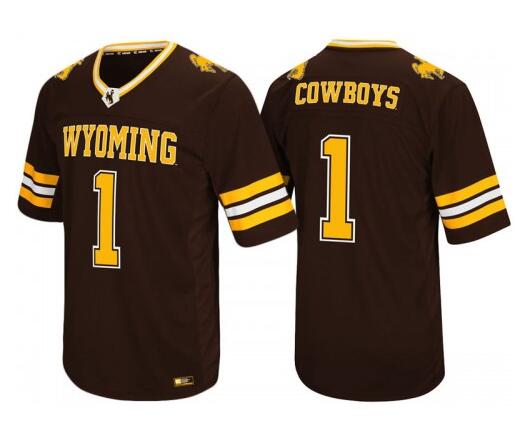 Wyoming Cowboys #1 Brown Colosseum Hail Mary II Brown College Football Jersey