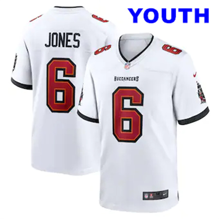YOUTH Tampa Bay Buccaneers #6 Julio Jones Nike White Player Game Jersey