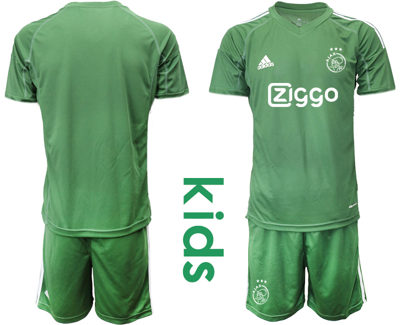 Youth 2020-21 Ajax army green goalkeeper soccer jerseys