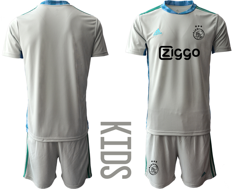 Youth 2020-21 Ajax gray goalkeeper soccer jerseys