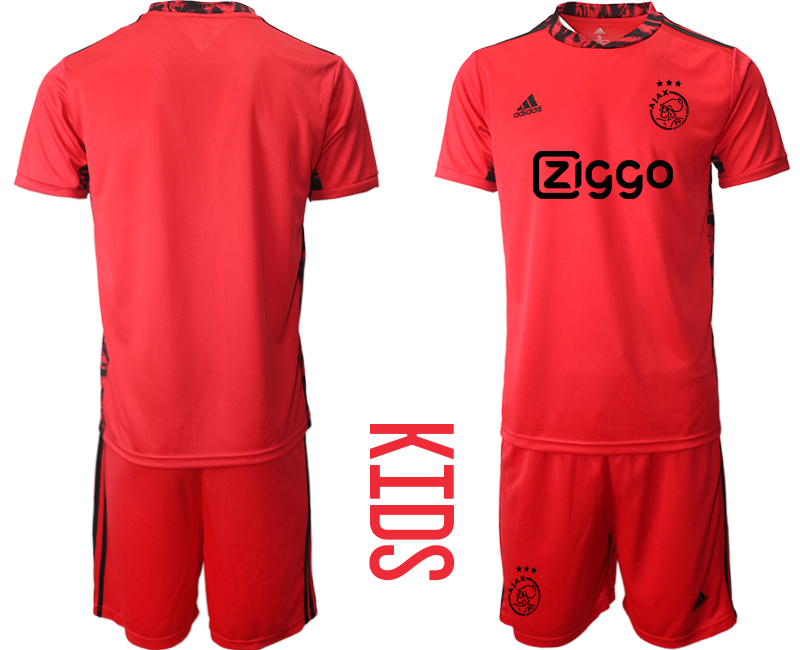 Youth 2020-21 Ajax red goalkeeper soccer jerseys