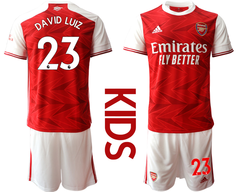 Youth 2020-21 Arsenal home 23# DAVID LUIZ soccer jerseys