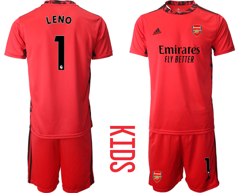 Youth 2020-21 Arsenal red goalkeeper 1# LENO soccer jerseys