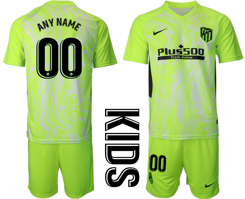 Youth 2020-21 Atlético Madrid away any name custom soccer jerseys.