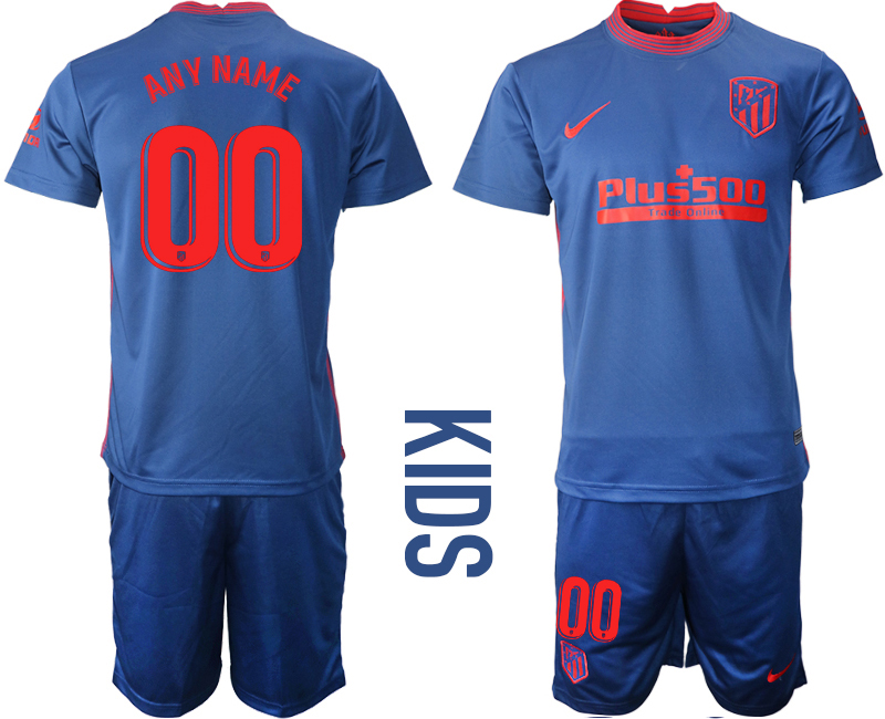 Youth 2020-21 Atlético Madrid away any name custom soccer jerseys