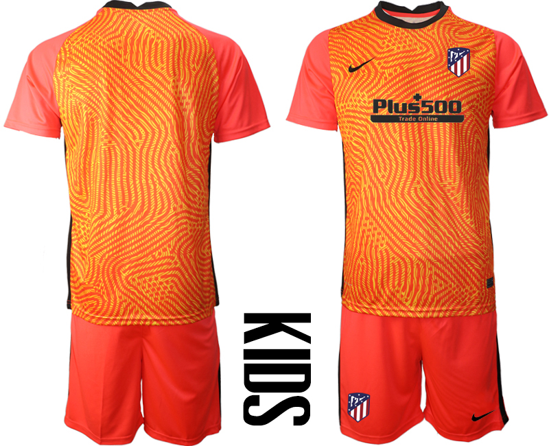 Youth 2020-21 Atletico Madrid red goalkeeper soccer jerseys