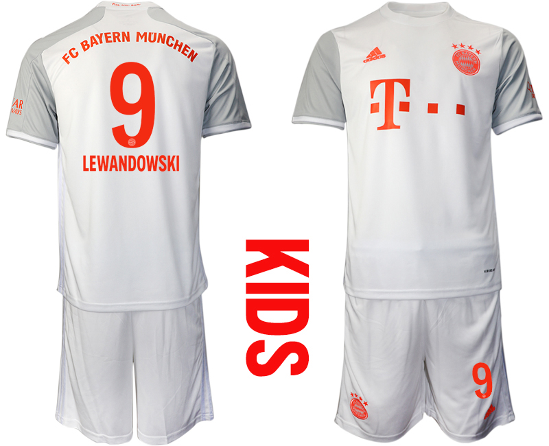 Youth 2020-21 Bayern Munich away 9# LEWANDOWSKI soccer jerseys