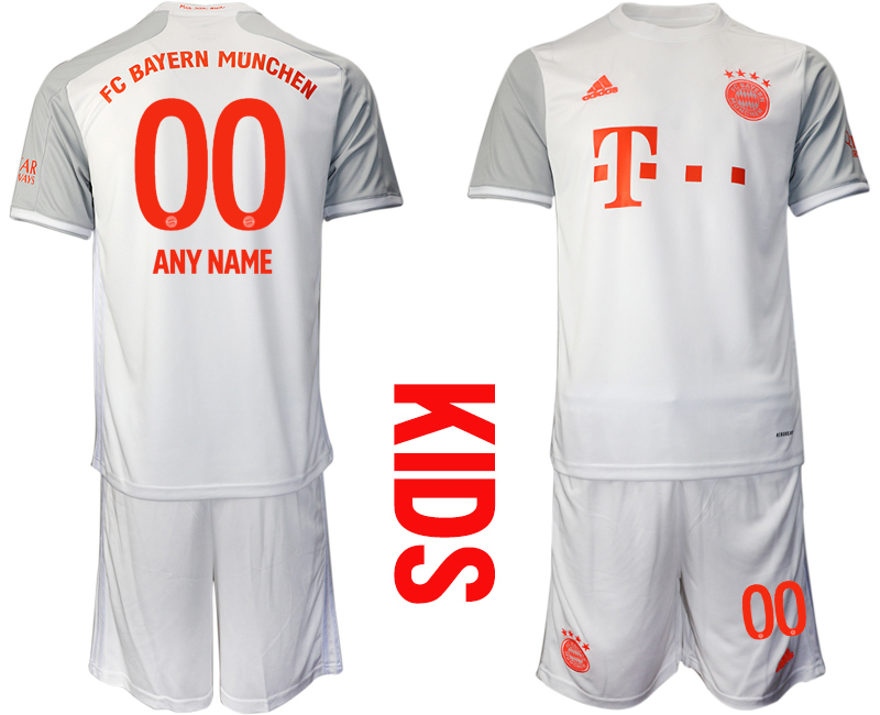 Youth 2020-21 Bayern Munich away any name custom soccer jerseys