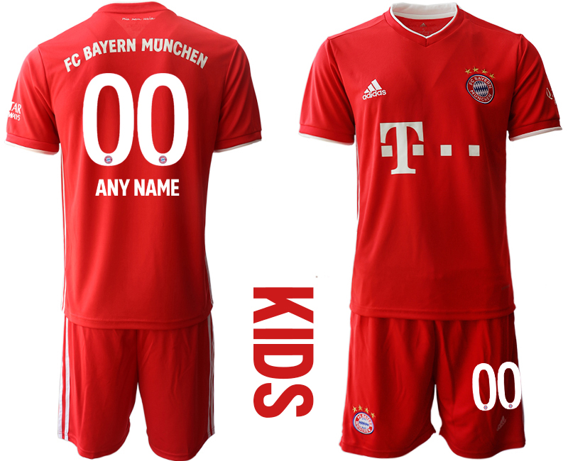 Youth 2020-21 Bayern Munich home any name custom soccer jerseys