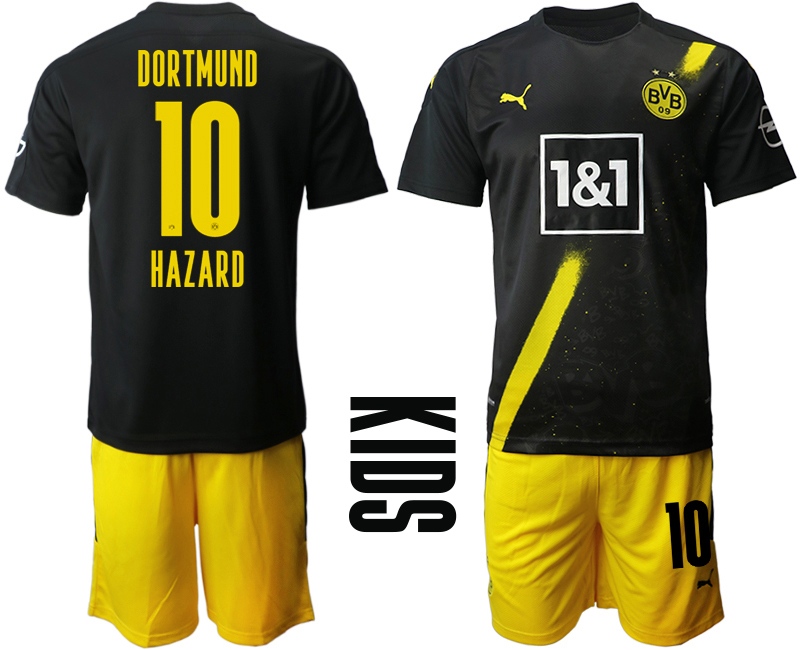 Youth 2020-21 Borussia Dortmund away 10# HAZARD soccer jerseys