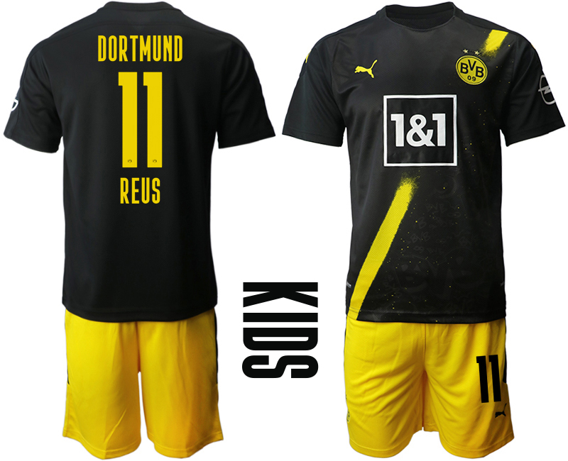 Youth 2020-21 Borussia Dortmund away 11# REUS soccer jerseys