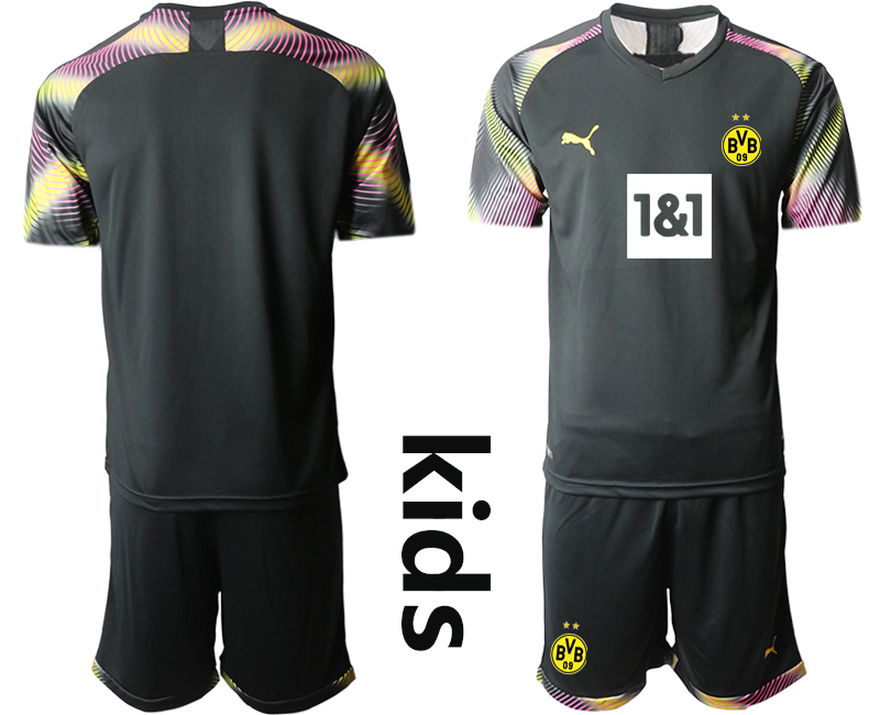 Youth 2020-21 Borussia Dortmund black goalkeeper soccer jerseys