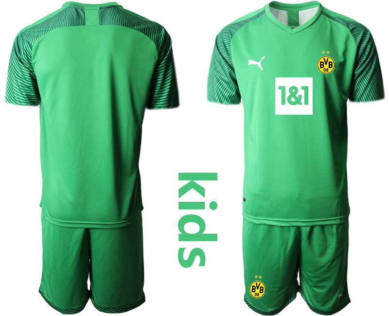 Youth 2020-21 Borussia Dortmund green goalkeeper soccer jerseys