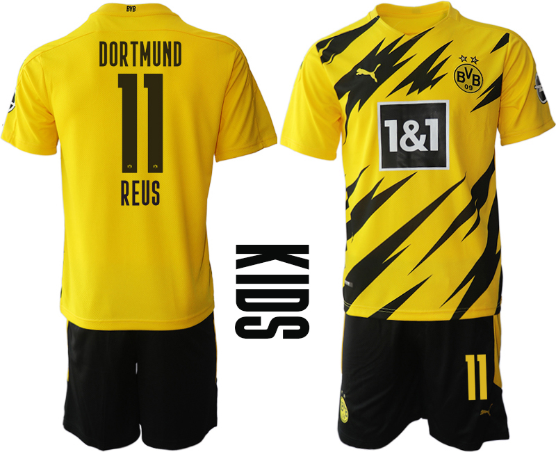 Youth 2020-21 Borussia Dortmund home 11# REUS soccer jerseys