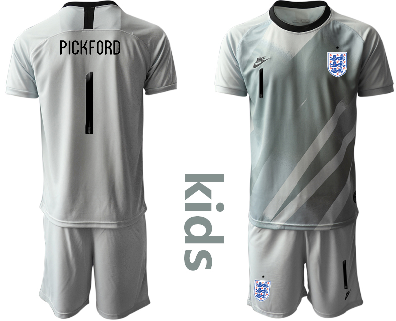 Youth 2020-21 England gray goalkeeper 1# PICKFORD soccer jerseys