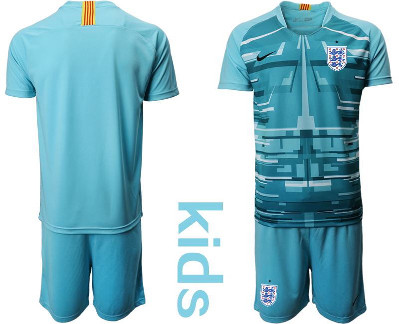 Youth 2020-21 England lake blue goalkeeper soccer jerseys