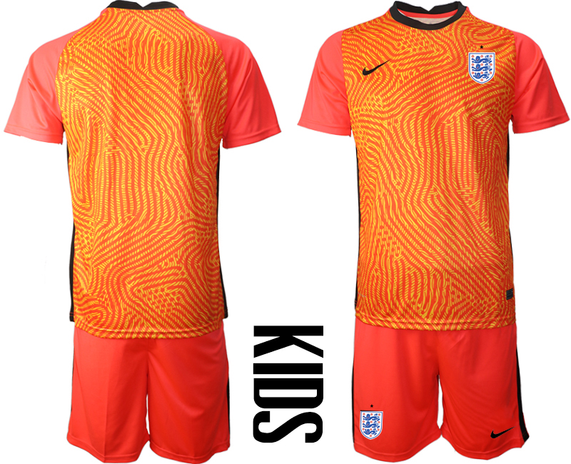 Youth 2020-21 England red goalkeeper soccer jerseys