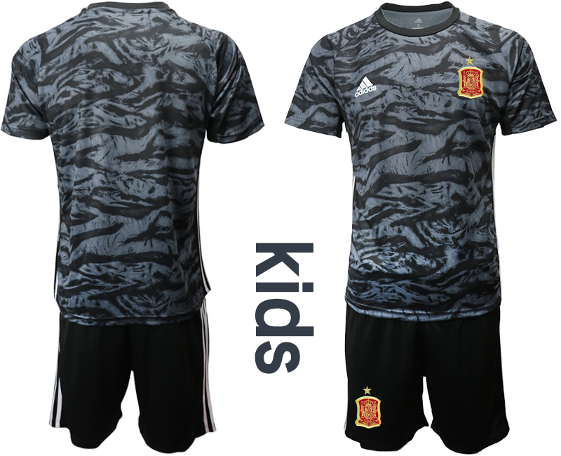 Youth 2020-21 Espana black goalkeeper soccer jerseys