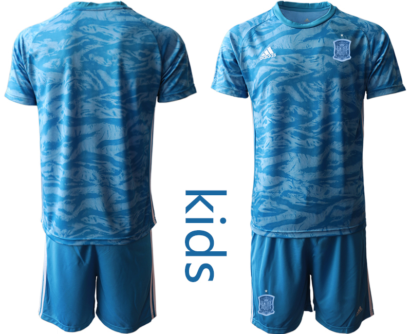Youth 2020-21 Espana blue goalkeeper soccer jerseys