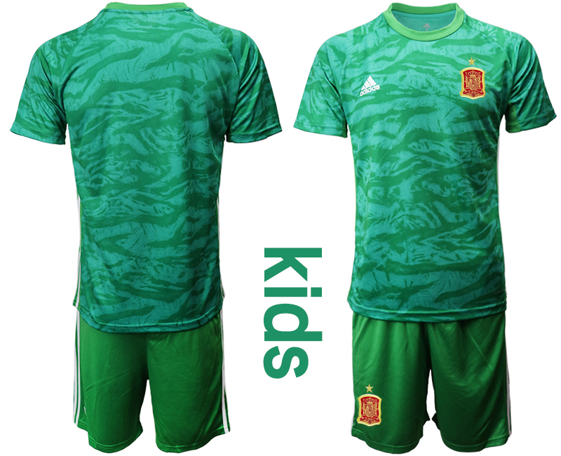 Youth 2020-21 Espana green goalkeeper soccer jerseys